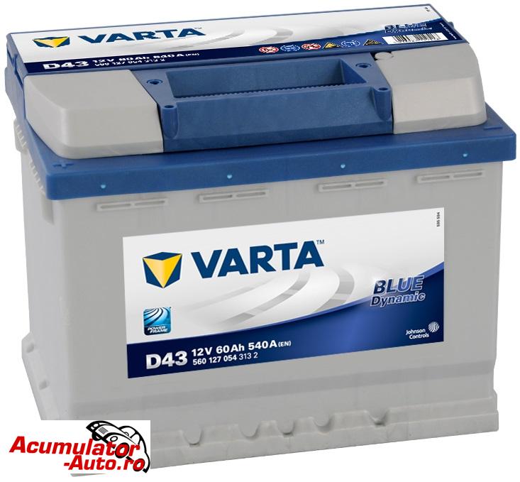 Acumulator auto VARTA Blue Dynamic 60AH Borna inversa
