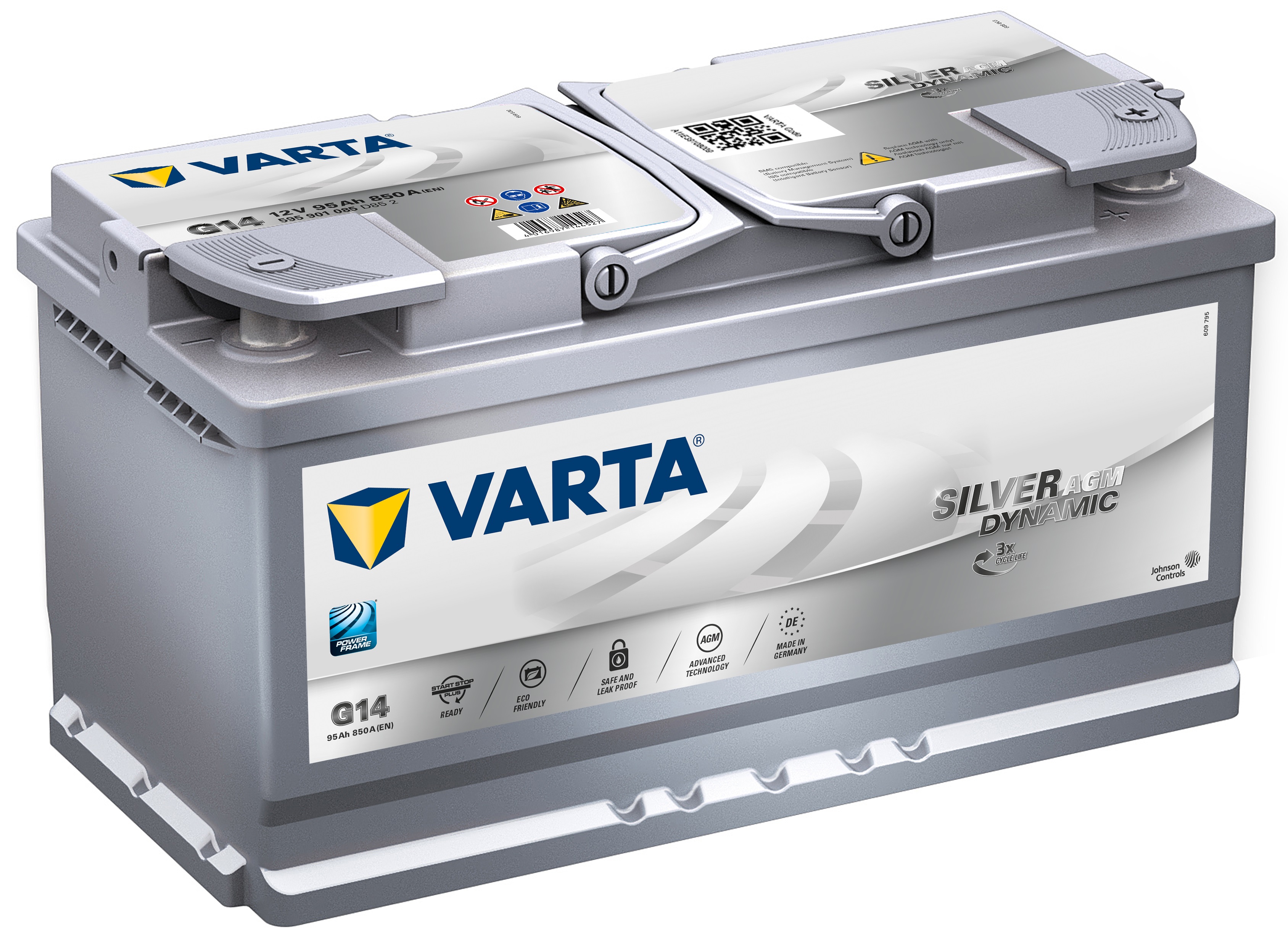 Acumulator auto VARTA Silver Dynamic AGM (Start Stop Plus AGM) 95Ah