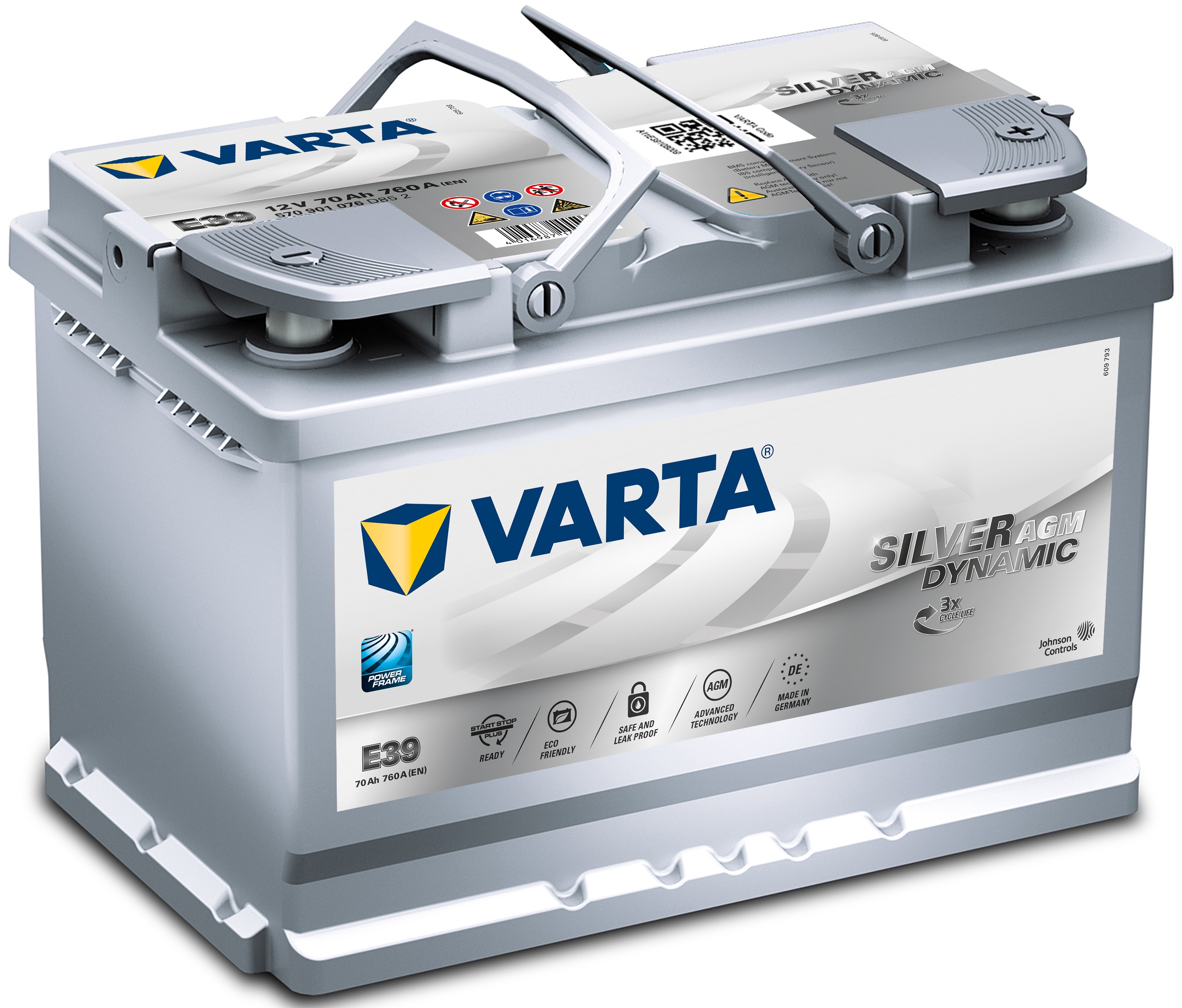 Acumulator auto VARTA Silver Dynamic AGM (Start Stop Plus AGM) 70Ah