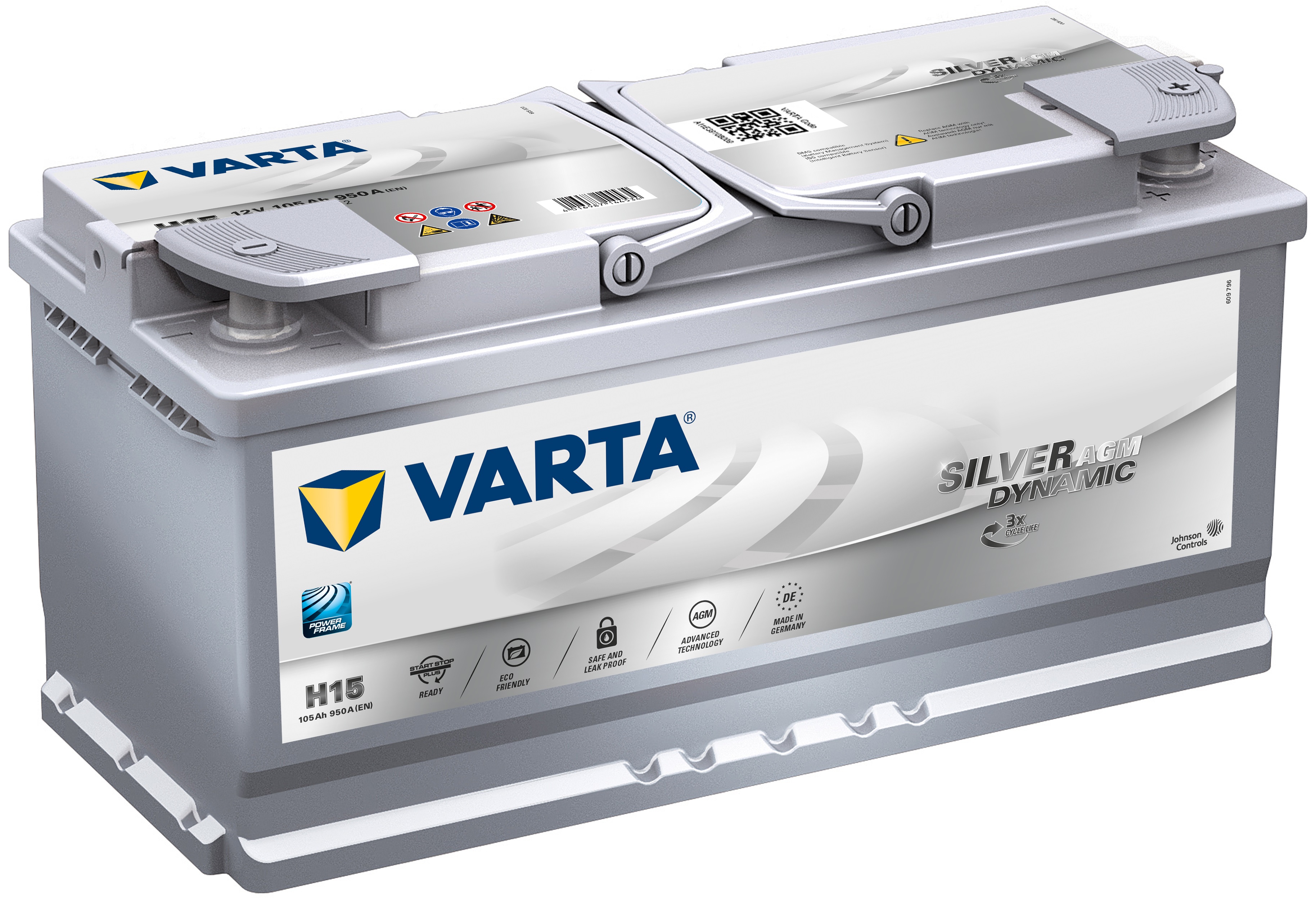 Acumulator auto VARTA Silver Dynamic AGM (Start Stop Plus AGM) 105Ah